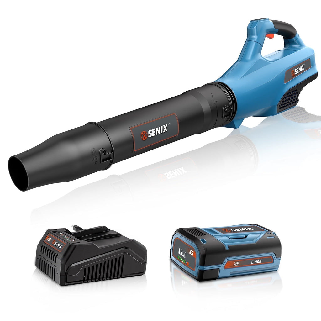 SENIX 58 Volt Max Cordless Brushless Battery Leaf Blower