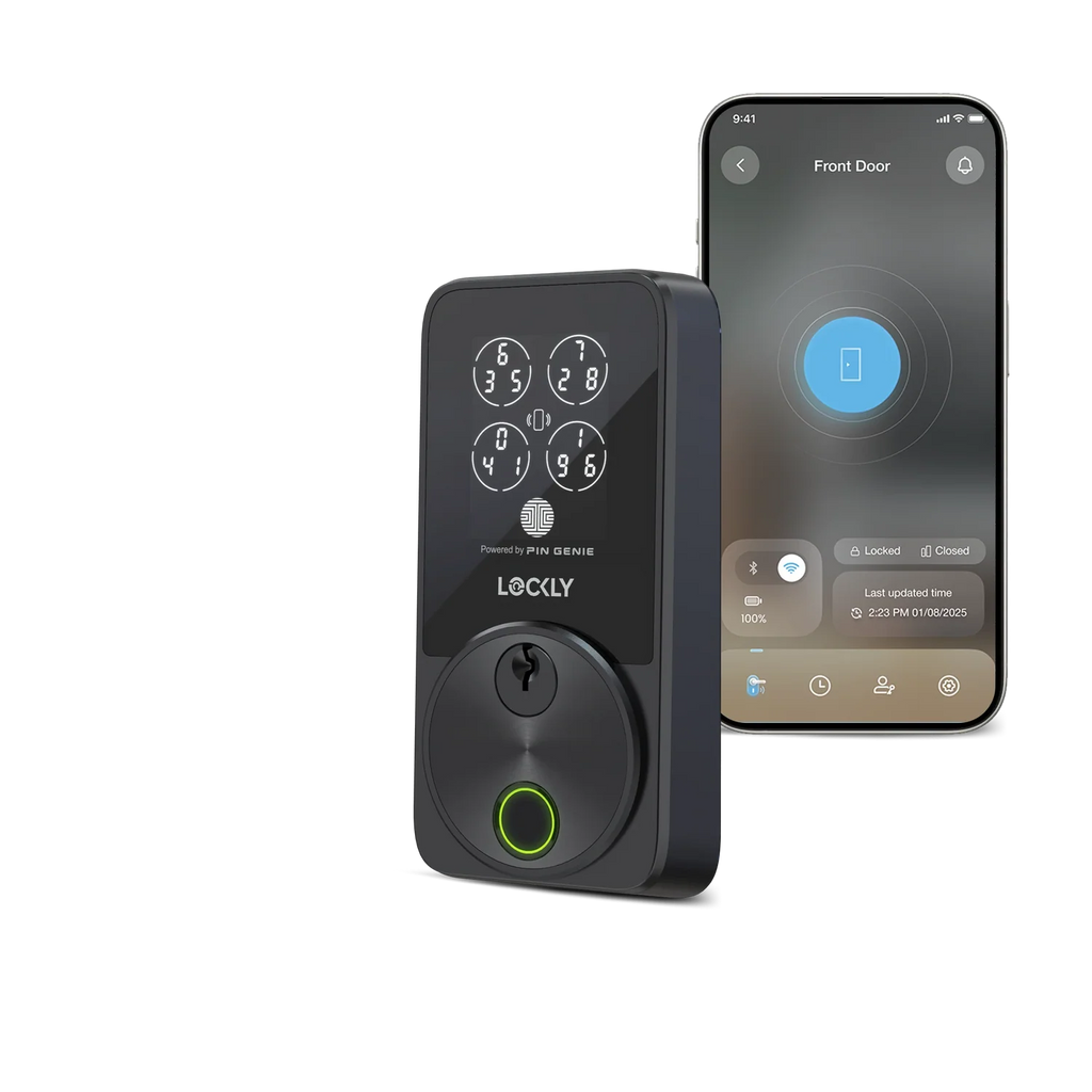 Lockly Secure Pro Zeno Series Fingerprint Deadbolt - Matte Black