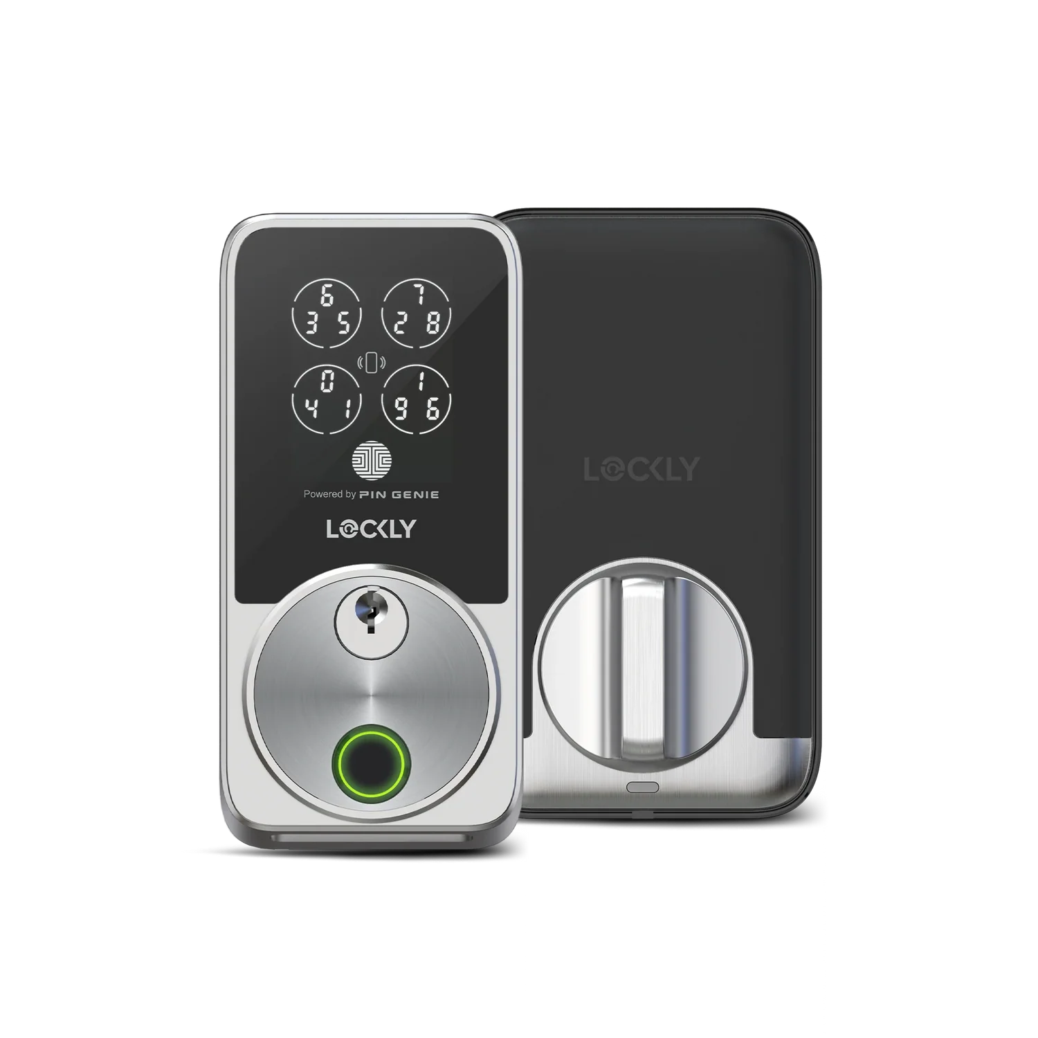 Lockly Secure Pro Zeno Series Fingerprint Deadbolt - Satin Nickel