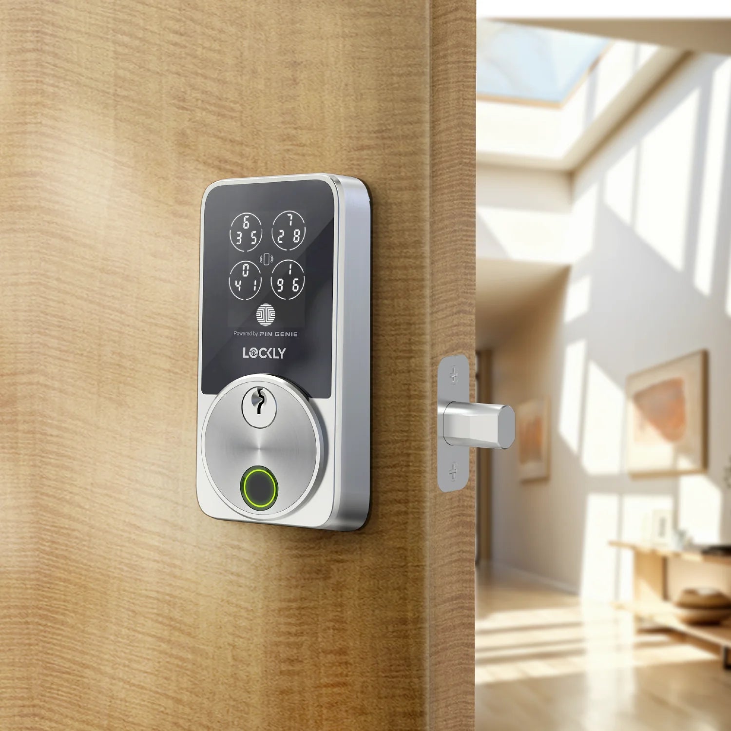 Lockly Secure Pro Zeno Series Fingerprint Deadbolt - Satin Nickel