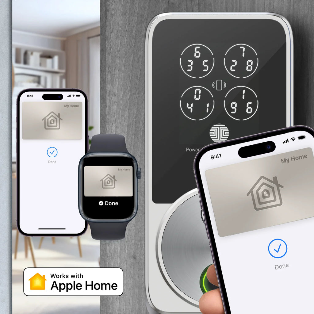 Lockly Secure Pro Zeno Series Fingerprint Deadbolt - Satin Nickel