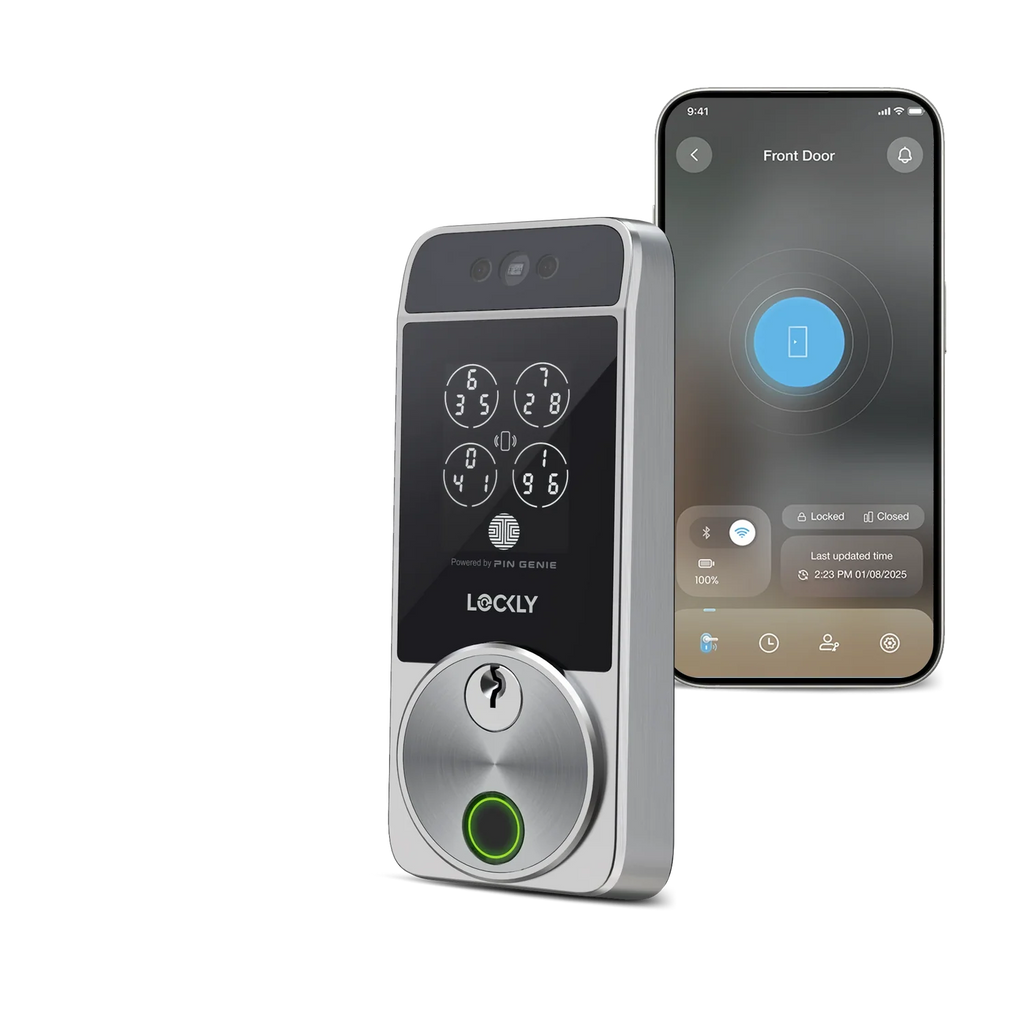 Lockly Visage Zeno Series Facial Recognition Deadbolt - Satin Nickel