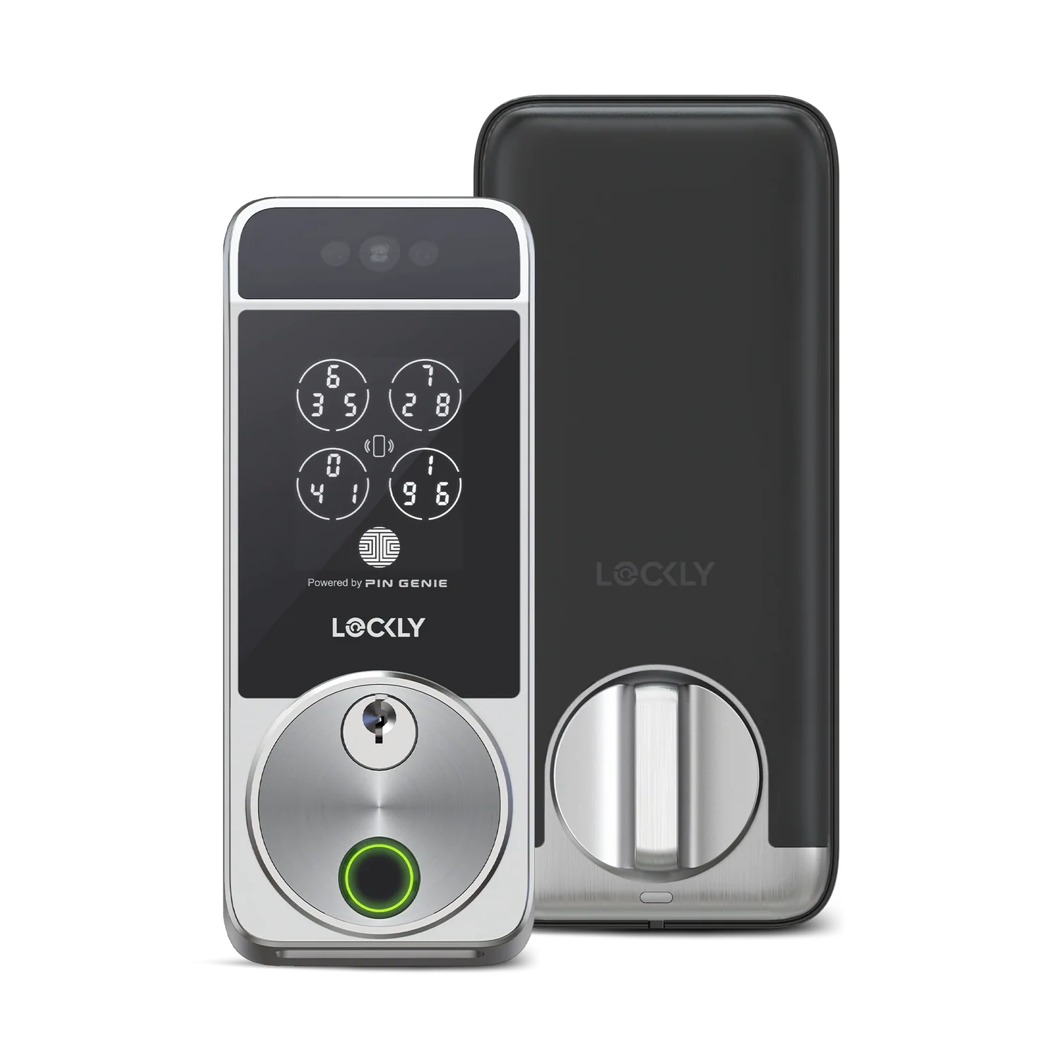 Lockly Visage Zeno Series Facial Recognition Deadbolt - Satin Nickel