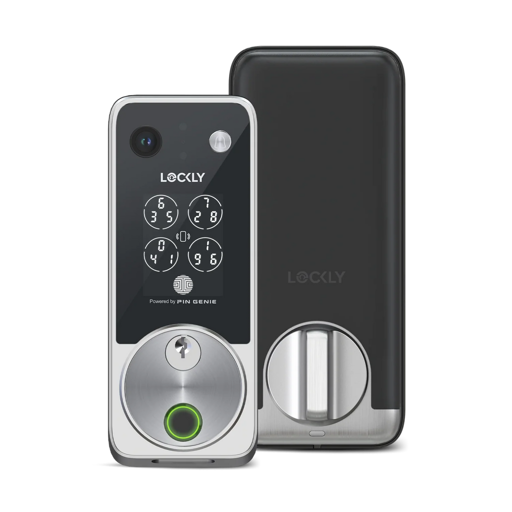 Lockly Vision Zeno Series Video Smart Lock with Intercom Deadbolt - Satin Nickel