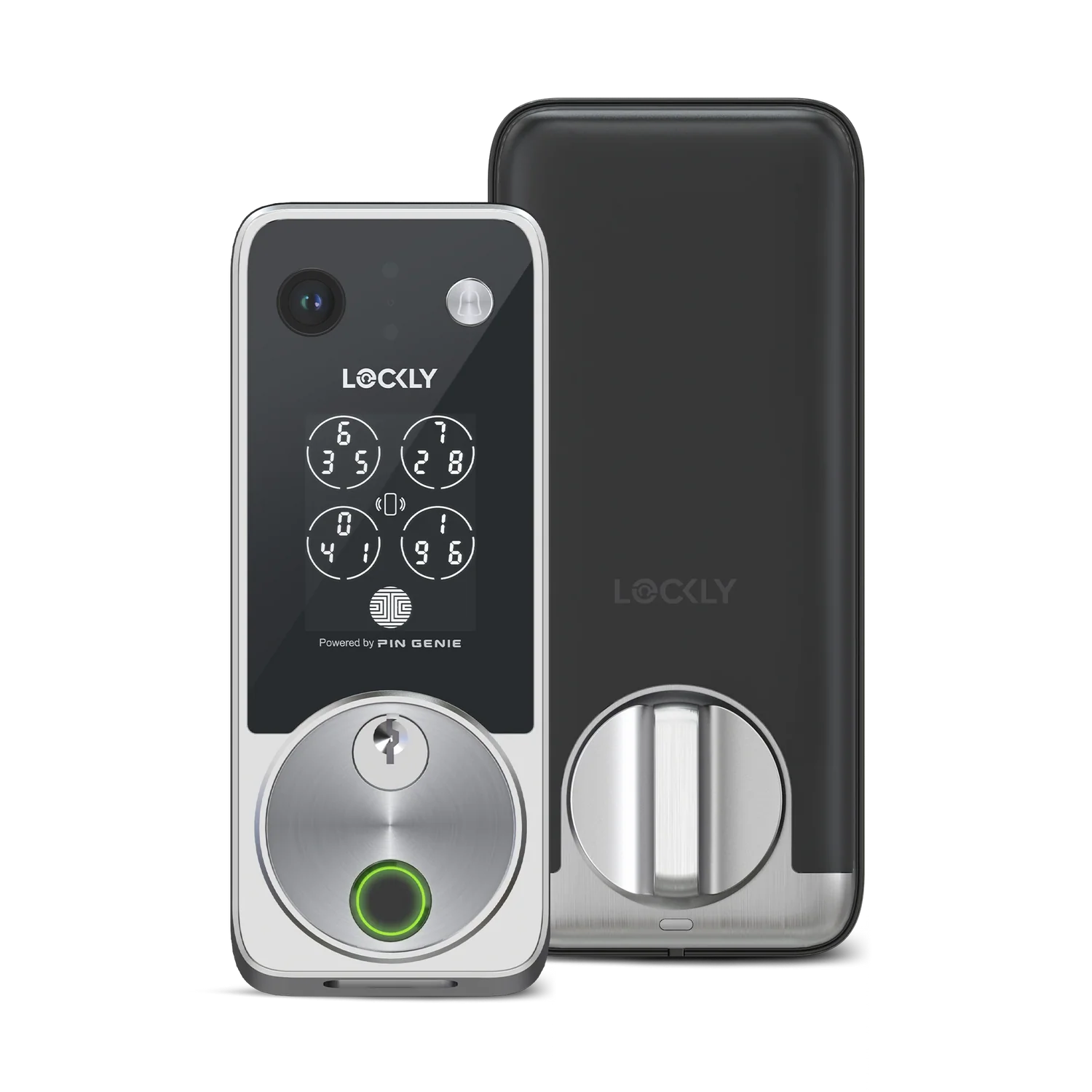 Lockly Vision Zeno Series Video Smart Lock with Intercom Deadbolt - Satin Nickel