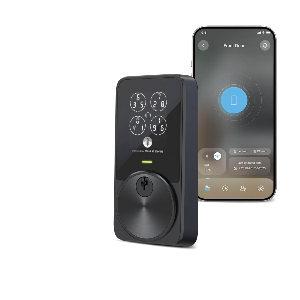 Lockly PIN Genie Pro Zeno Series Wi-Fi Deadbolt - Matte Black