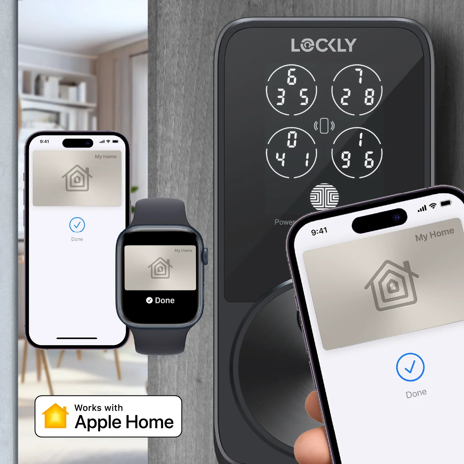 Lockly PIN Genie Pro Zeno Series Wi-Fi Deadbolt - Matte Black